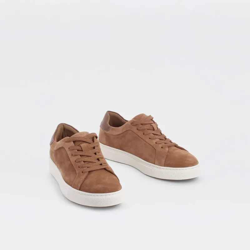 Candy - camelbrune sneakers til herre i semsket skinn
