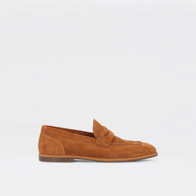 Hovedbilde Paris - golden brown loafer til herre i semsket ...