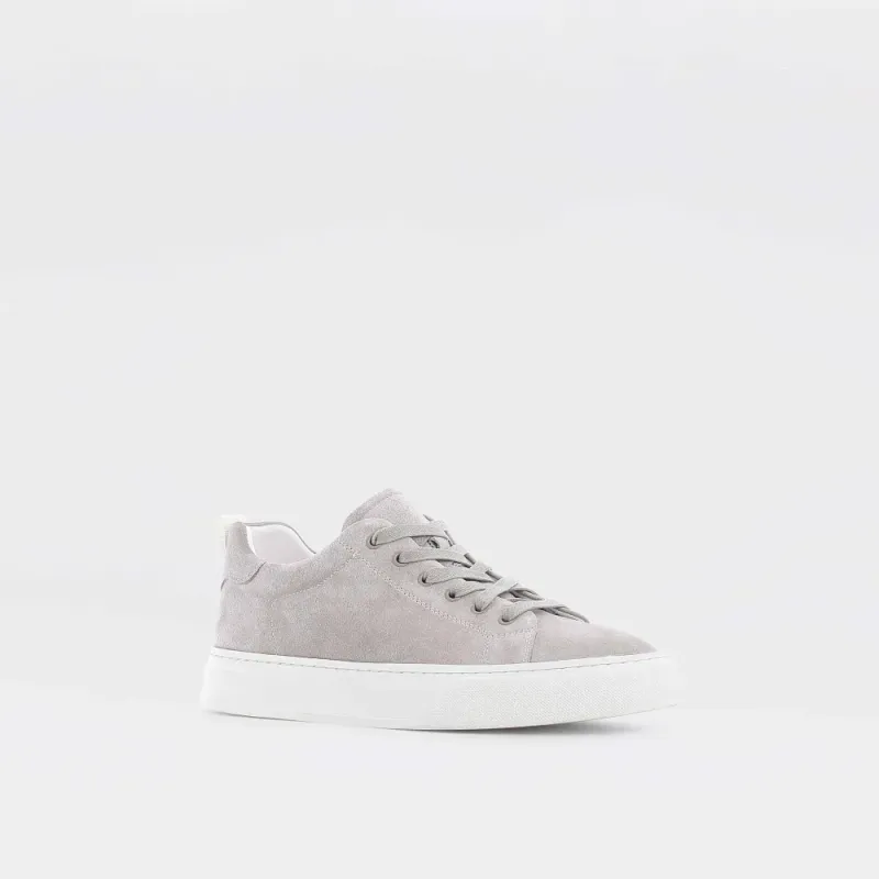 Legend - lyse gråbeige sneakers til herre i semsket skinn